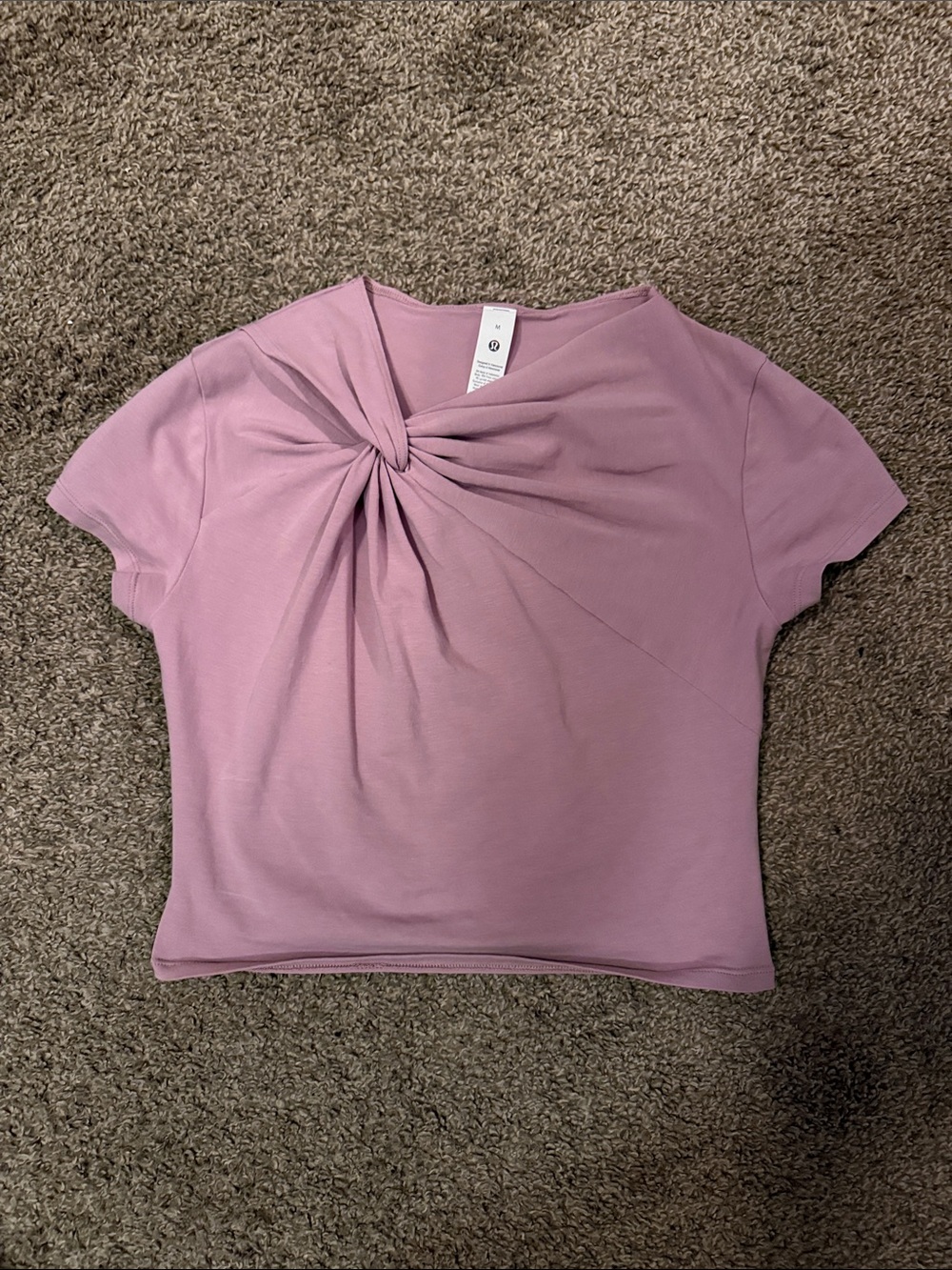 lululemon athletica Twist-Knot Short Sleeve Crop T-Shirt in Rose Blush